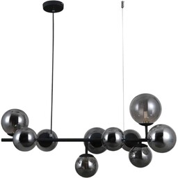 Lampa wisząca czarna 10-punktowa szklana PND-40423-10 z serii