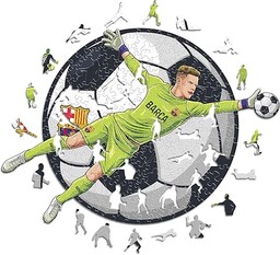 Iconic Puzzles Drewniane puzzle, unisex-dorośli, wielokolorowe, L, 500