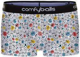 COMFYBALLS Bokserki REGULAR COTTON smiley white