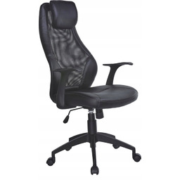 Fotel do biurka obrotowy Torino czarny eco Halmar