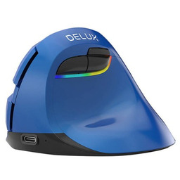 Delux Bezprzewodowa mysz pionowa M618Mini BT/2.4G 4000DPI RGB