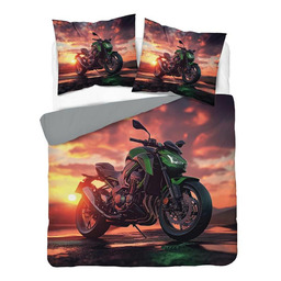 Detexpol Pościel 3D z mikrofibry z motocyklem