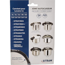 Sitram Uszczelka do Szybkowaru, Czarny, Ø 24 cm