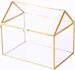 Levilan Kształt domu, zamknięte, szklane, geometryczne, terrarium,