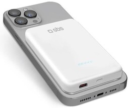 Powerbank SBS 5000 mAh Wireless Magnetic Biały