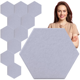 Panel ścienny akustyczny 3D samoprzylepny hexagon filcowy zagłówek