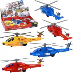 Helikopter metalowy pull back ze światłem i dźwiękiem