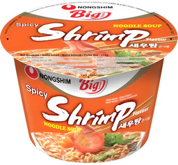 Zupa instant Spicy Shrimp Ramyun o smaku krewetkowym,