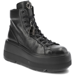 Czarne Sneakersy Carinii Damskie Buty Na Platformie