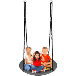 Bocianie gniazdo huśtawka ogrodowa dla dzieci szaro-czarna, 110