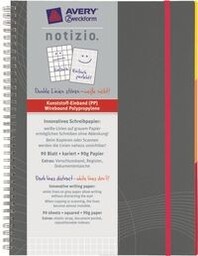 Kołonotatnik Notizio A5 oprawa - tworzywo sztuczne szary