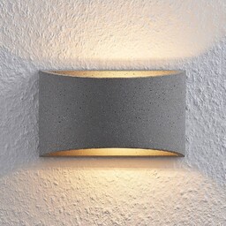 Kinkiet Edvin Lindby, możliwość ściemniania, aluminiowy / szary