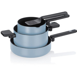 Kela Zestaw naczyń (szaroniebieski) Mira