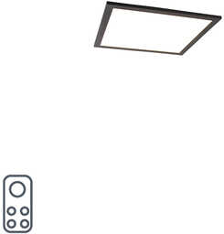 QAZQA Panel LED czarny 40 cm z pilotem