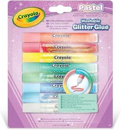 Crayola Pastel - zmywalny klej brokatowy, 8 sztuk,