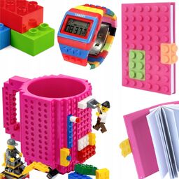 Zestaw kubek + notes do malowania amarantowy +