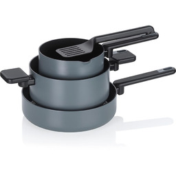 Kela Zestaw naczyń (ciemnoszarych) Mira