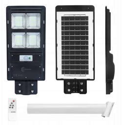 Lampa Solarna Uliczna Latarnia 120W + Pilot Uchwyt