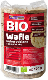 NATURAVENA Wafle Kukurydziane Pełnoziarniste Z Solą Morską Bio