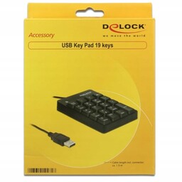 Klawiatura Delock Numeryczna Usb 19 Klawiszy Czarna