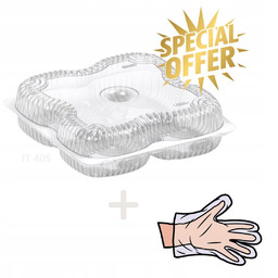 Pojemnik cukierniczy opakowanie 20x20cm na pączki zamykany 50szt