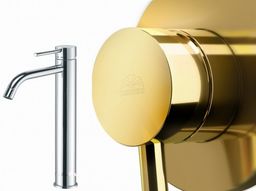 Bateria umywalkowa wysoka 312mm.Paffoni Light złota