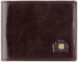 Męski portfel z herbem brązowy