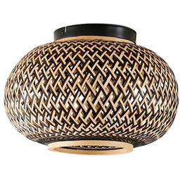Lindby - Nerys Lampa Sufitowa Black/Wood
