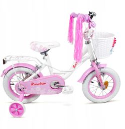 ROWER DZIECIĘCY 14 CALI DLA DZIEWCZYNKI SIROX RAINBOW