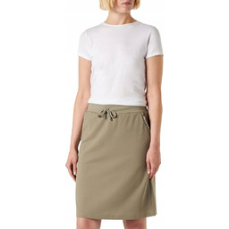 SOYACONCEPT KHAKI SPÓDNICA Z WIĄZANIEM I FALBANĄ PRZY