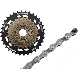 Shimano Zestaw Wolnobieg nakręcany Shimano MF-TZ500 MEGARANGE 7