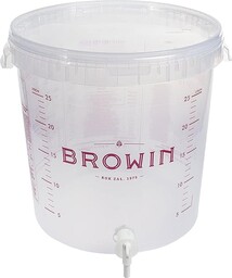 Browin Pojemnik fermentacyjny, tworzywo sztuczne, biały, 30 l