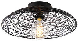 QAZQA Orientalna lampa sufitowa czarna 40 cm -