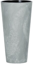 Doniczka TUBUS SLIM BETON EFFECT z wkładem 25