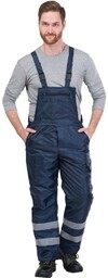 S-Winter-STR - ocieplane spodnie ochronne ogrodniczki odblaskowe 2XL