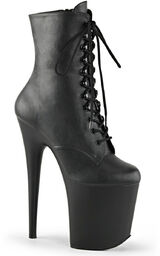 Pleaser Flamingo-1020 Blk Faux Leather/Blk Matte