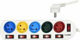 PRZEDŁUŻACZ LISTWA PRĄDOWA 5 GNIAZDEK Z UZIEMIENIEM KAŻDE