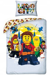 Pościel bawełna 140x200+1p70x90 Lego City