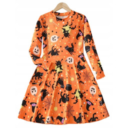 sukienka dziewczęca 128–152 szkolna galowa czarna biała wizytowa