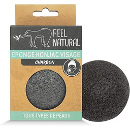 Konjac gąbka do twarzy, węgiel