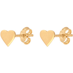 Złote kolczyki 585 na sztyfcie serduszka PREZENT