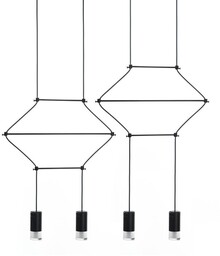 Lampa wisząca FLUSSO LINE 4 czarna