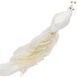 CHRISTMAS DECORATION Bombka Ptaszek na klipsie 38 cm