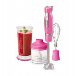 Blender ręczny z siekaczem 1000W Turbo różowy Sencor