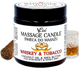Nawilżająca świeca do masażu VCee 80g - whiskey