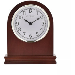 ZEGAR STOJĄCY z drewna orzechowego, brązowe wykończenie, arabska