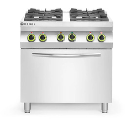 Kuchnia gazowa 4-palnikowa z piekarnikiem elektrycznym GN 1/1