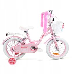 Rower dziecięcy 14 cali Sirox Rainbow Pink różowy