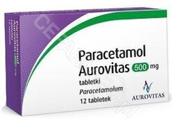 Paracetamol Aurovitas 500 mg, 12 tabletek