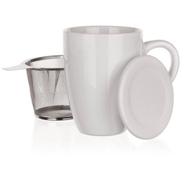 Banquet Kubek ceramiczny z wieczkiem i sitko ze